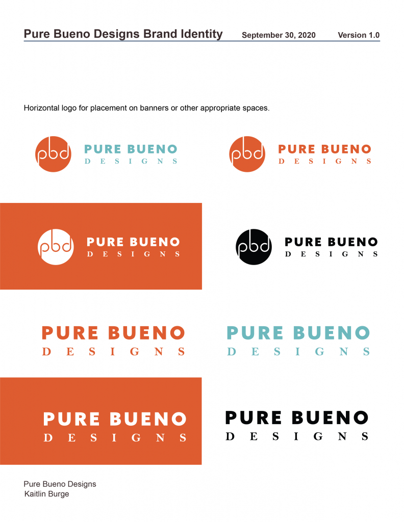 Pure Bueno Designs Stylebook Page 2