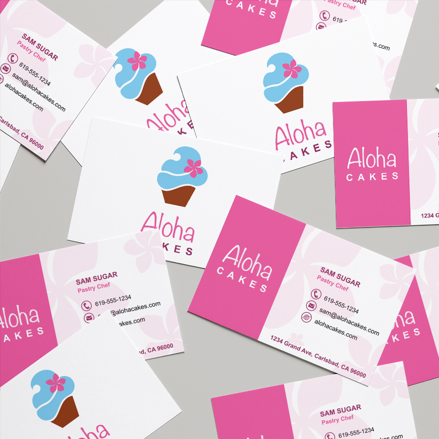 Aloha Cakes Business Cards